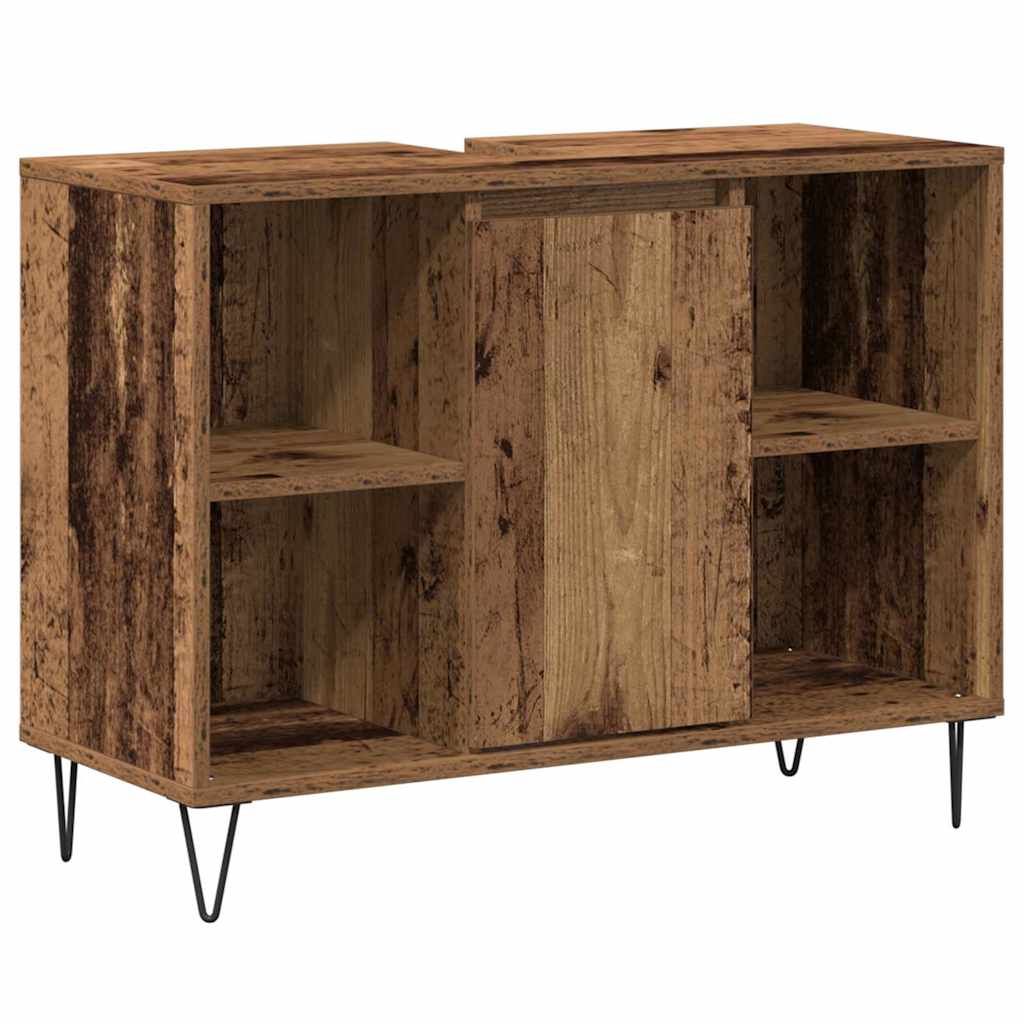 vidaXL Bathroom Cabinet Old Wood 80 x 33 x 60 cm Engineered Wood
