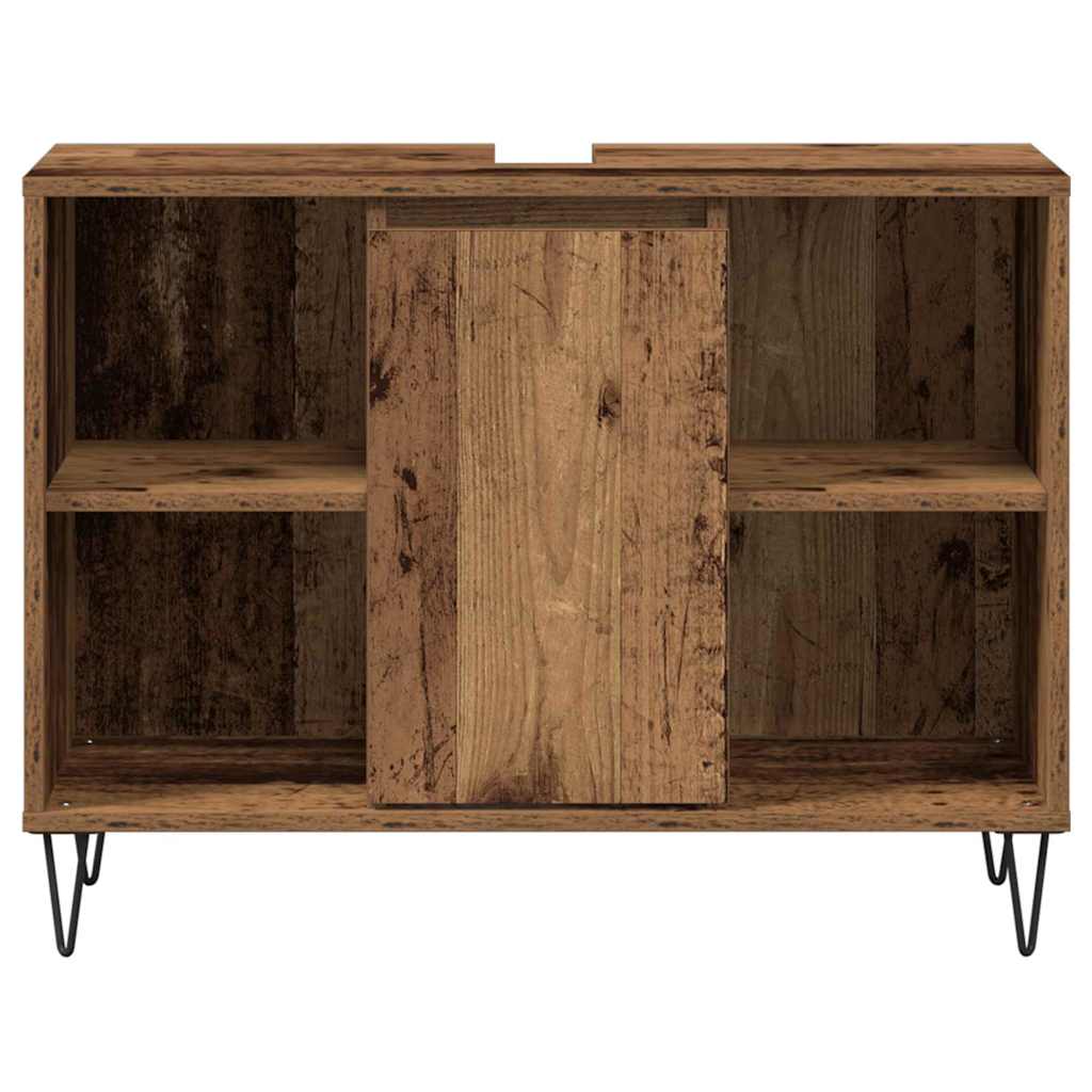 vidaXL Bathroom Cabinet Old Wood 80 x 33 x 60 cm Engineered Wood