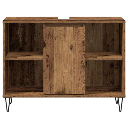 vidaXL Bathroom Cabinet Old Wood 80 x 33 x 60 cm Engineered Wood