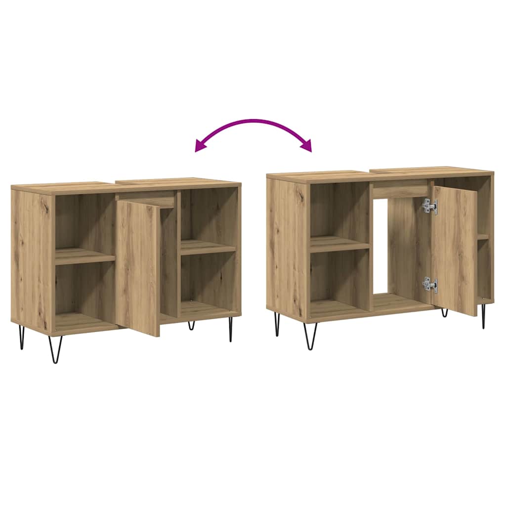 vidaXL Bathroom Cabinet Artisan Oak 80 x 33 x 60 cm Engineered Wood