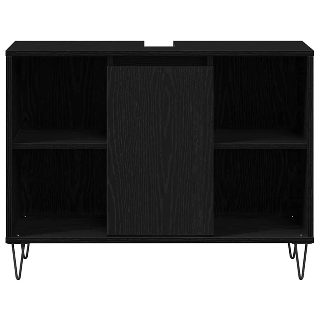 vidaXL Bathroom Cabinet Black 80 x 33 x 60 cm Engineered Wood
