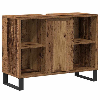 vidaXL Bathroom Cabinet Old Wood 80 x 33 x 60 cm Engineered Wood