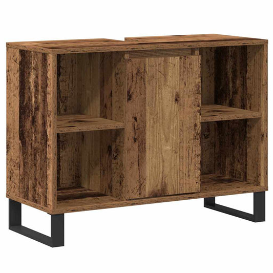 vidaXL Bathroom Cabinet Old Wood 80 x 33 x 60 cm Engineered Wood