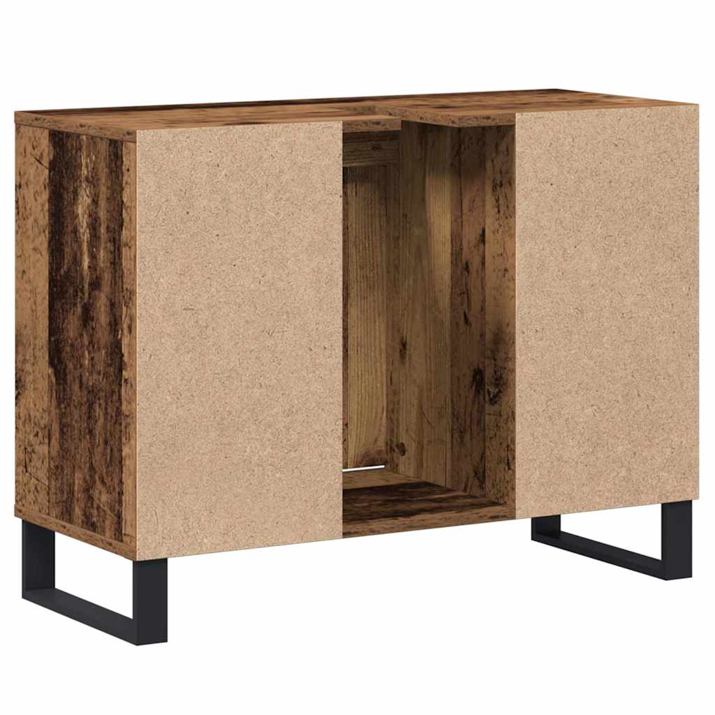 vidaXL Bathroom Cabinet Old Wood 80 x 33 x 60 cm Engineered Wood