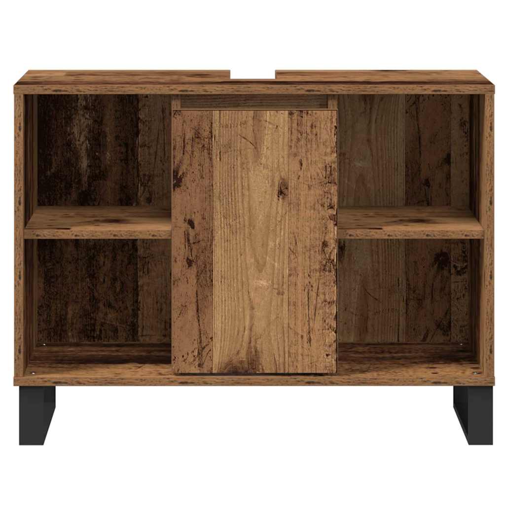 vidaXL Bathroom Cabinet Old Wood 80 x 33 x 60 cm Engineered Wood