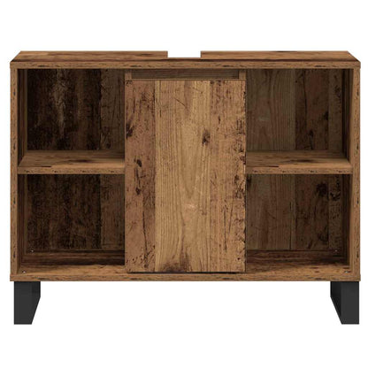 vidaXL Bathroom Cabinet Old Wood 80 x 33 x 60 cm Engineered Wood