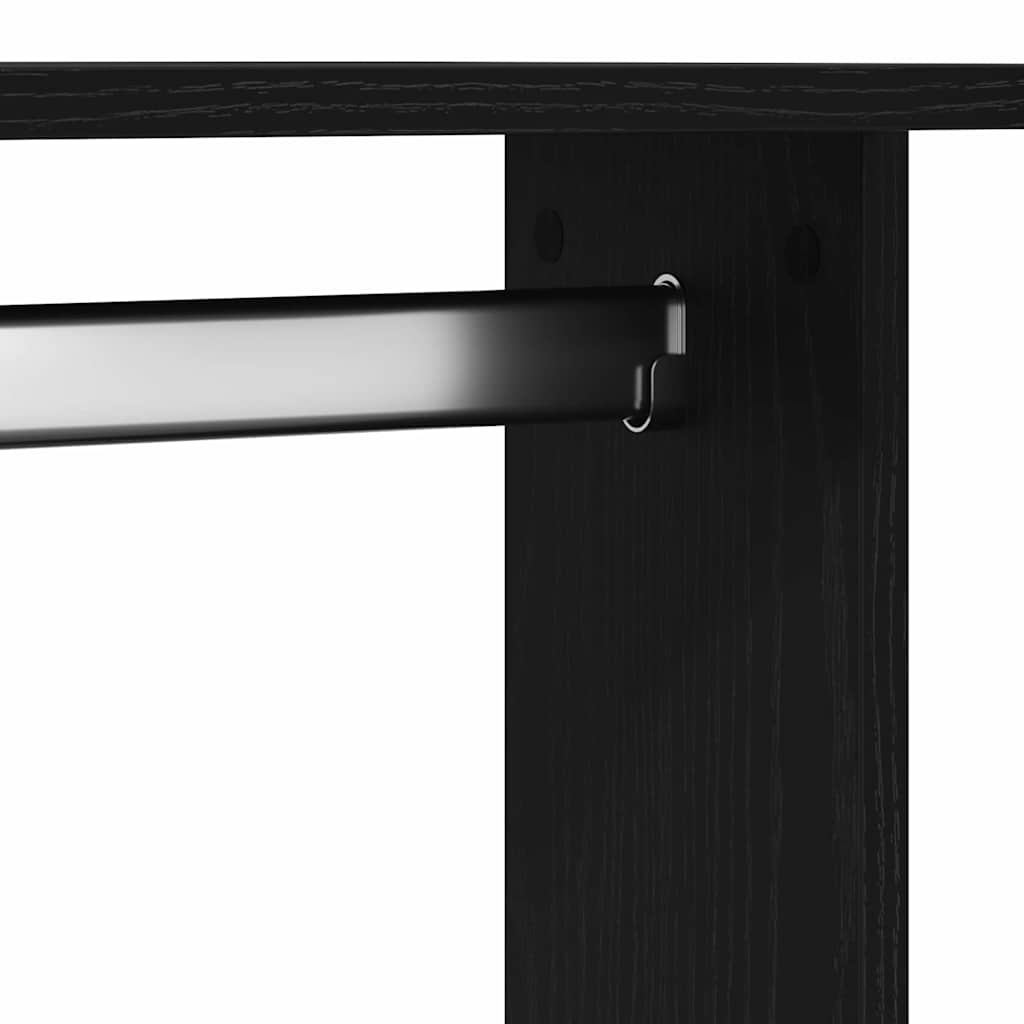 vidaXL Wardrobe with Shelf Black oak 102 x 38 x 110 cm Engineered wood