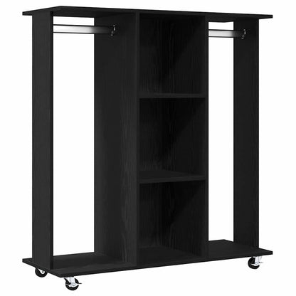 vidaXL Wardrobe with Shelf Black oak 102 x 38 x 110 cm Engineered wood