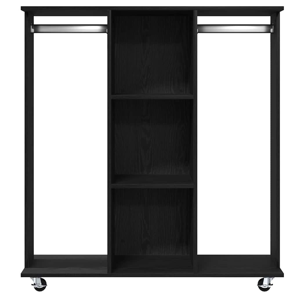 vidaXL Wardrobe with Shelf Black oak 102 x 38 x 110 cm Engineered wood