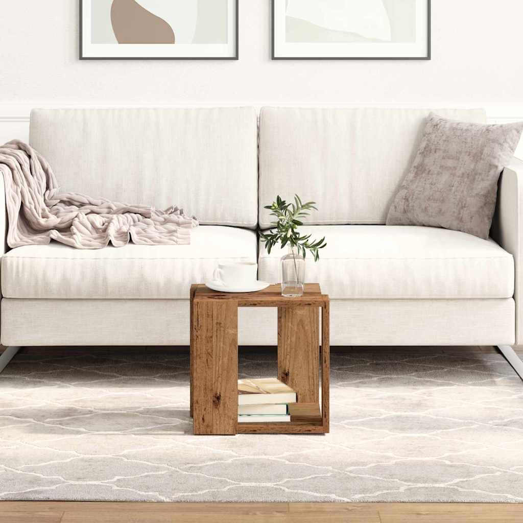vidaXL Coffee Table Old Wood 32 x 32 x 30 cm Engineered Wood