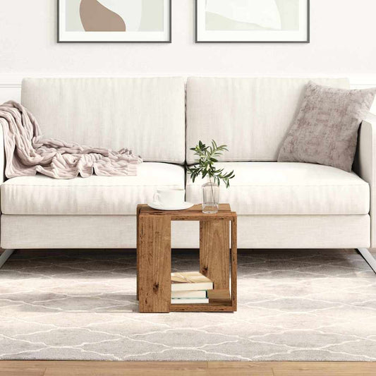 vidaXL Coffee Table Old Wood 32 x 32 x 30 cm Engineered Wood