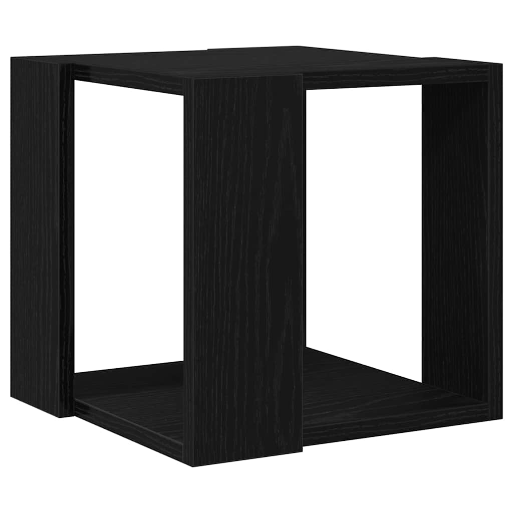 vidaXL Coffee Table Black Oak 32 x 32 x 30 cm Engineered Wood