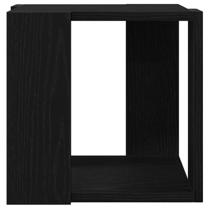 vidaXL Coffee Table Black Oak 32 x 32 x 30 cm Engineered Wood