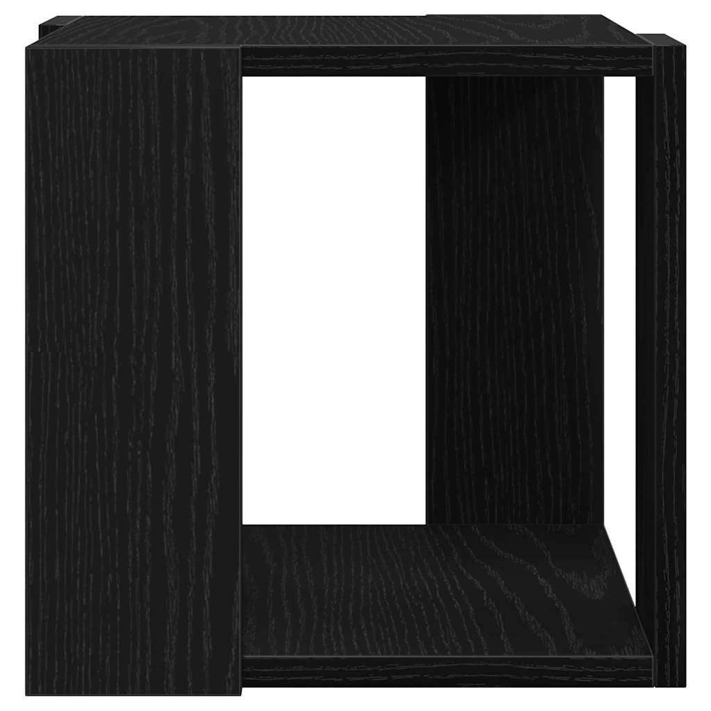vidaXL Coffee Table Black Oak 32 x 32 x 30 cm Engineered Wood