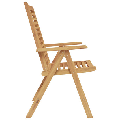 vidaXL Chair Folding 6 pcs Brown 64.5 x 52 x 108 cm Solid Teak Wood