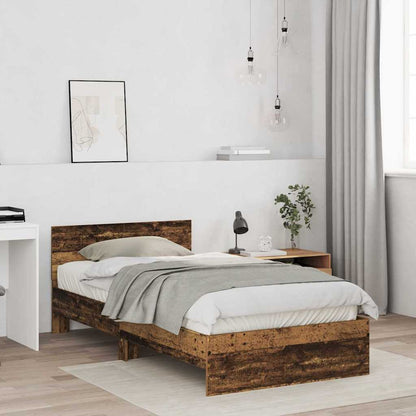vidaXL Bed Frame Old Wood 203 x 104 x 70 cm Engineered Wood