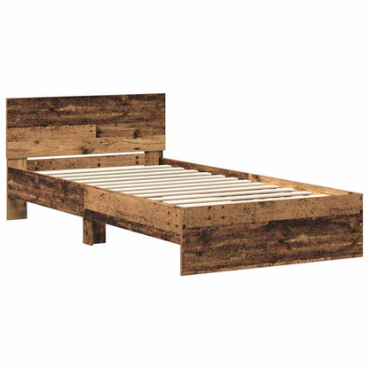 vidaXL Bed Frame Old Wood 203 x 104 x 70 cm Engineered Wood