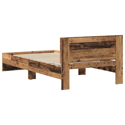 vidaXL Bed Frame Old Wood 203 x 104 x 70 cm Engineered Wood
