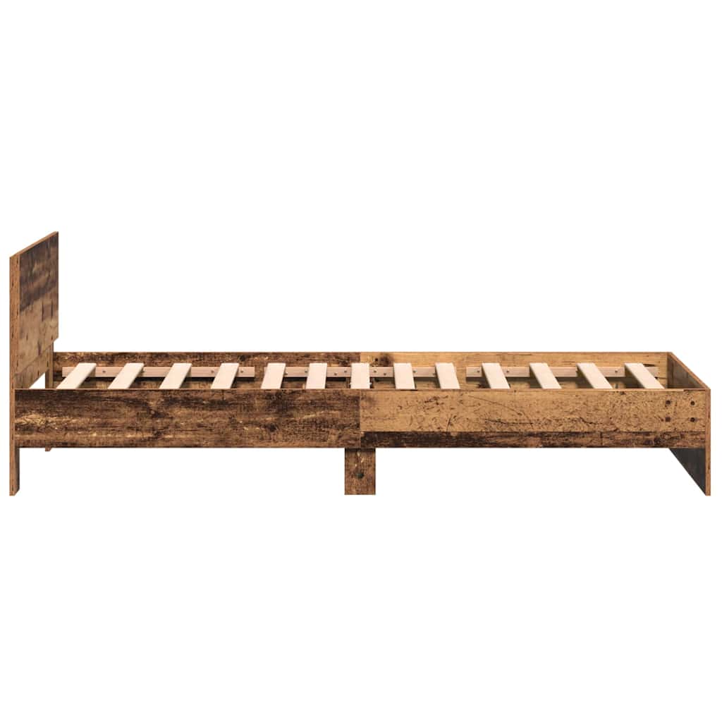 vidaXL Bed Frame Old Wood 203 x 104 x 70 cm Engineered Wood