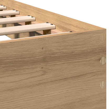 vidaXL Bed Frame Artisan Oak 203 x 104 x 70 cm Engineered Wood