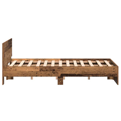 vidaXL Bed Frame Old Wood 193 x 125 x 70 cm Engineered Wood