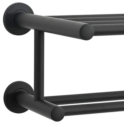 vidaXL Towel Rack Black 61 x 23 x 17 cm Stainless steel