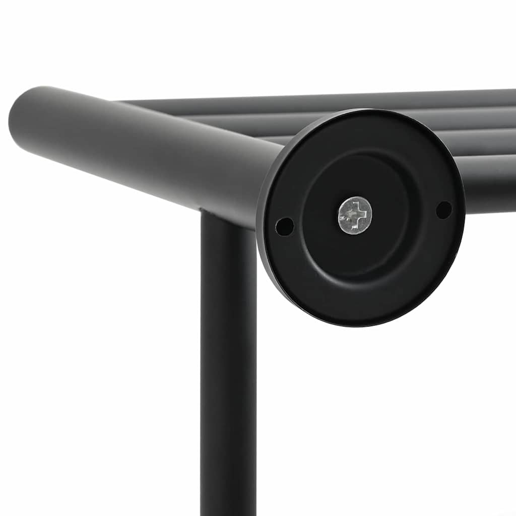 vidaXL Towel Rack Black 61 x 23 x 17 cm Stainless steel