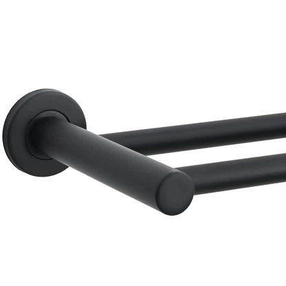 vidaXL Towel Rack Black 61 x 14.5 x 5 cm Stainless steel