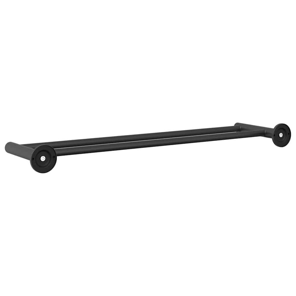 vidaXL Towel Rack Black 61 x 14.5 x 5 cm Stainless steel