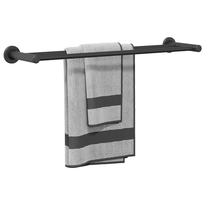 vidaXL Towel Rack Black 61 x 14.5 x 5 cm Stainless steel