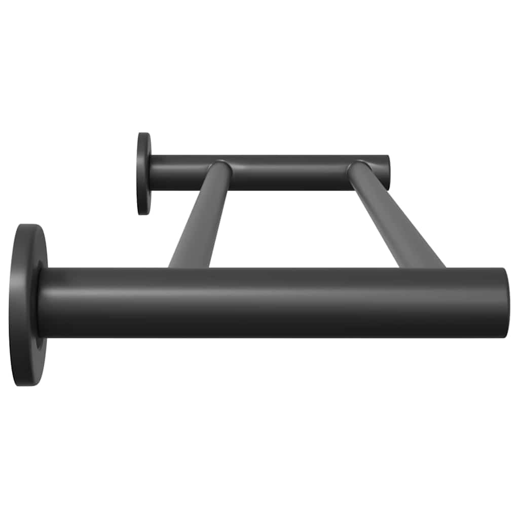 vidaXL Towel Rack Black 61 x 14.5 x 5 cm Stainless steel
