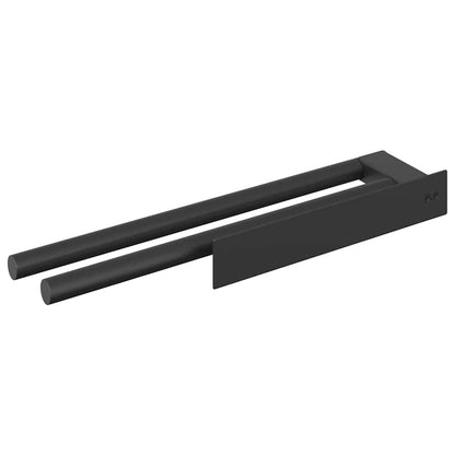 vidaXL Towel Rack Black 40 x 9 x 4 cm Stainless steel