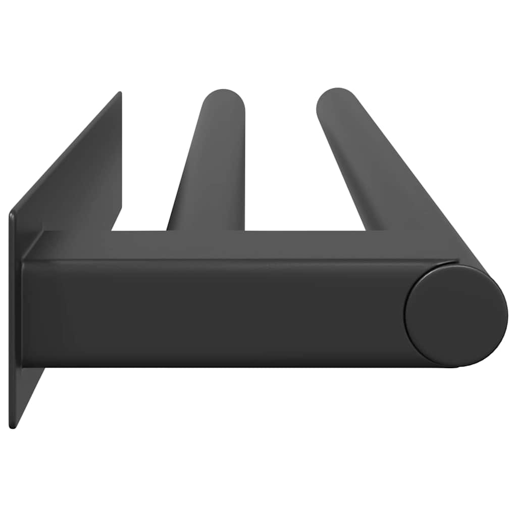 vidaXL Towel Rack Black 40 x 9 x 4 cm Stainless steel