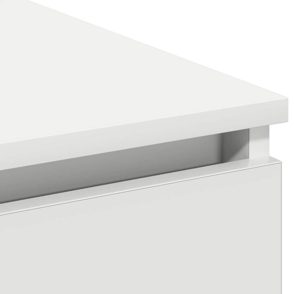 vidaXL TV Cabinet with LED White 180 x 38 x 49 cm Engineered Wood