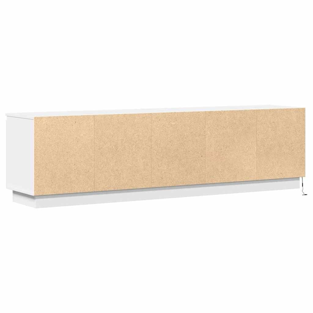 vidaXL TV Cabinet with LED White 180 x 38 x 49 cm Engineered Wood