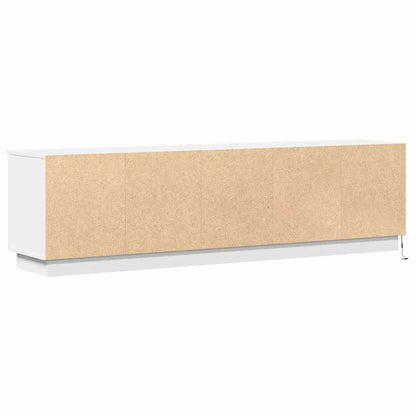 vidaXL TV Cabinet with LED White 180 x 38 x 49 cm Engineered Wood