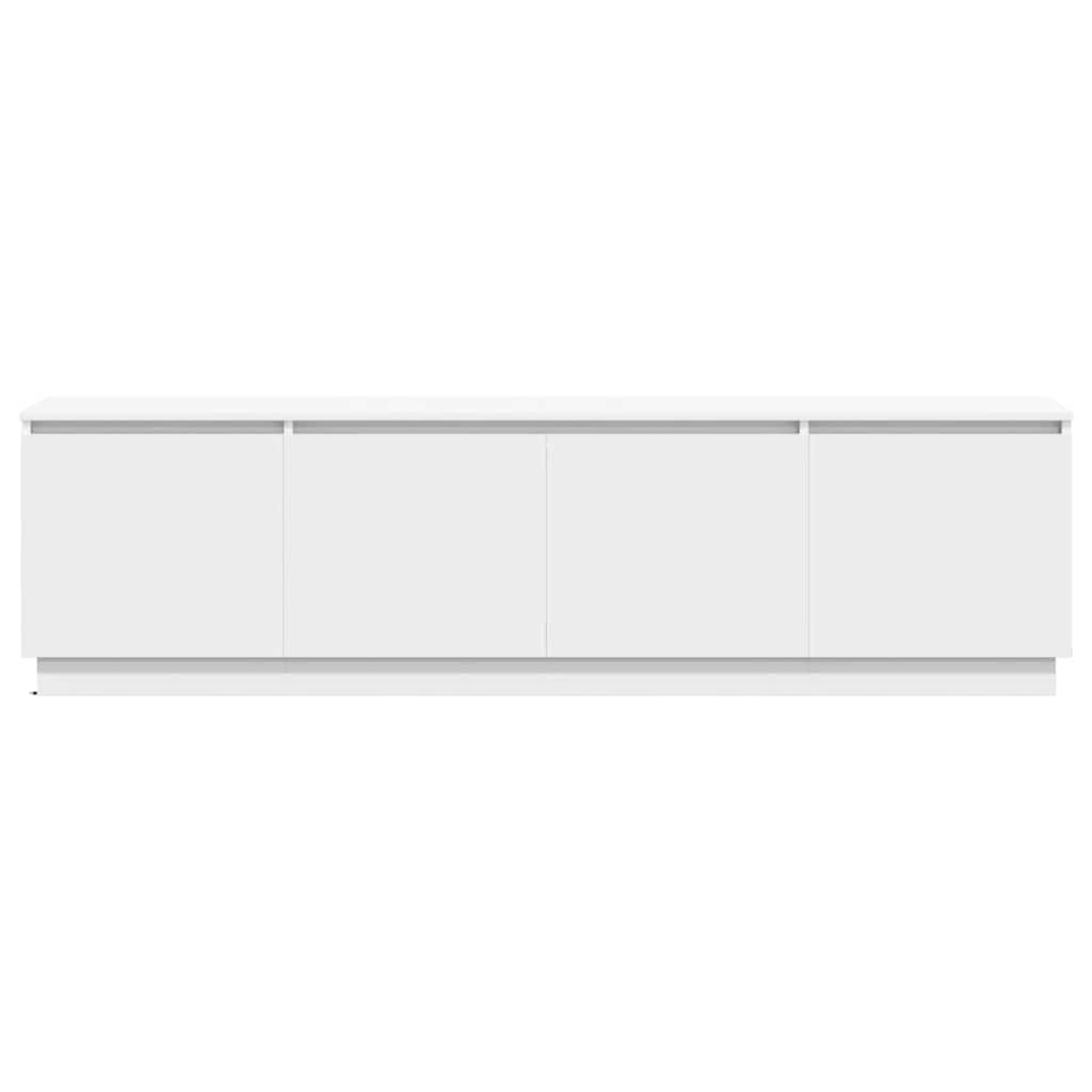 vidaXL TV Cabinet with LED White 180 x 38 x 49 cm Engineered Wood