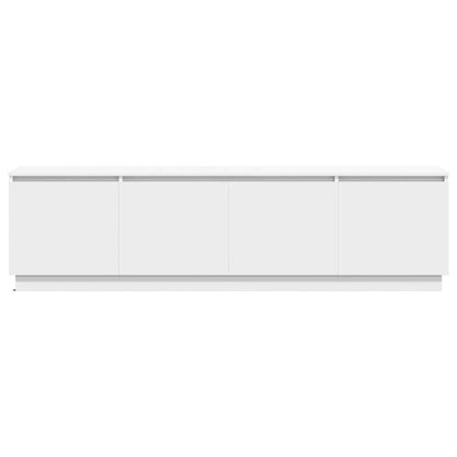 vidaXL TV Cabinet with LED White 180 x 38 x 49 cm Engineered Wood