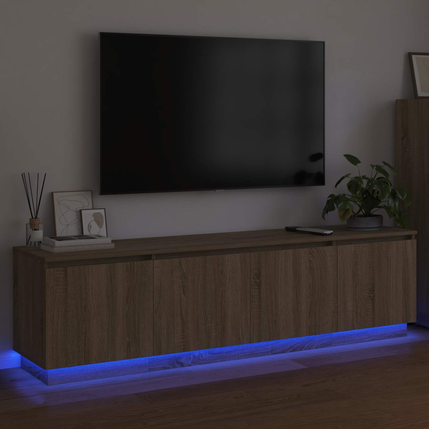 vidaXL TV Cabinet Sonoma Oak 180 x 38 x 49 cm Engineered Wood