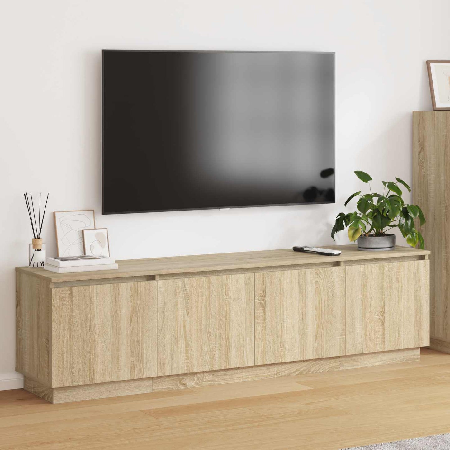 vidaXL TV Cabinet Sonoma Oak 180 x 38 x 49 cm Engineered Wood