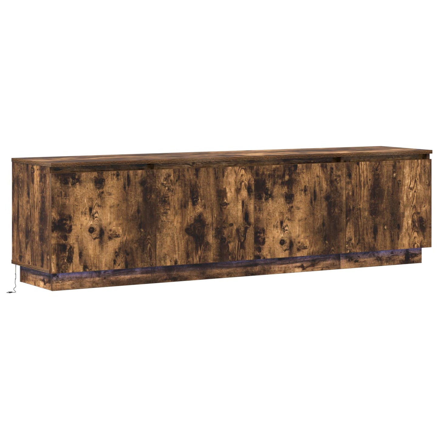 vidaXL TV Cabinet Smoked Oak 180 x 38 x 49 cm Engineered Wood