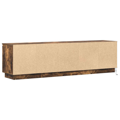 vidaXL TV Cabinet Smoked Oak 180 x 38 x 49 cm Engineered Wood