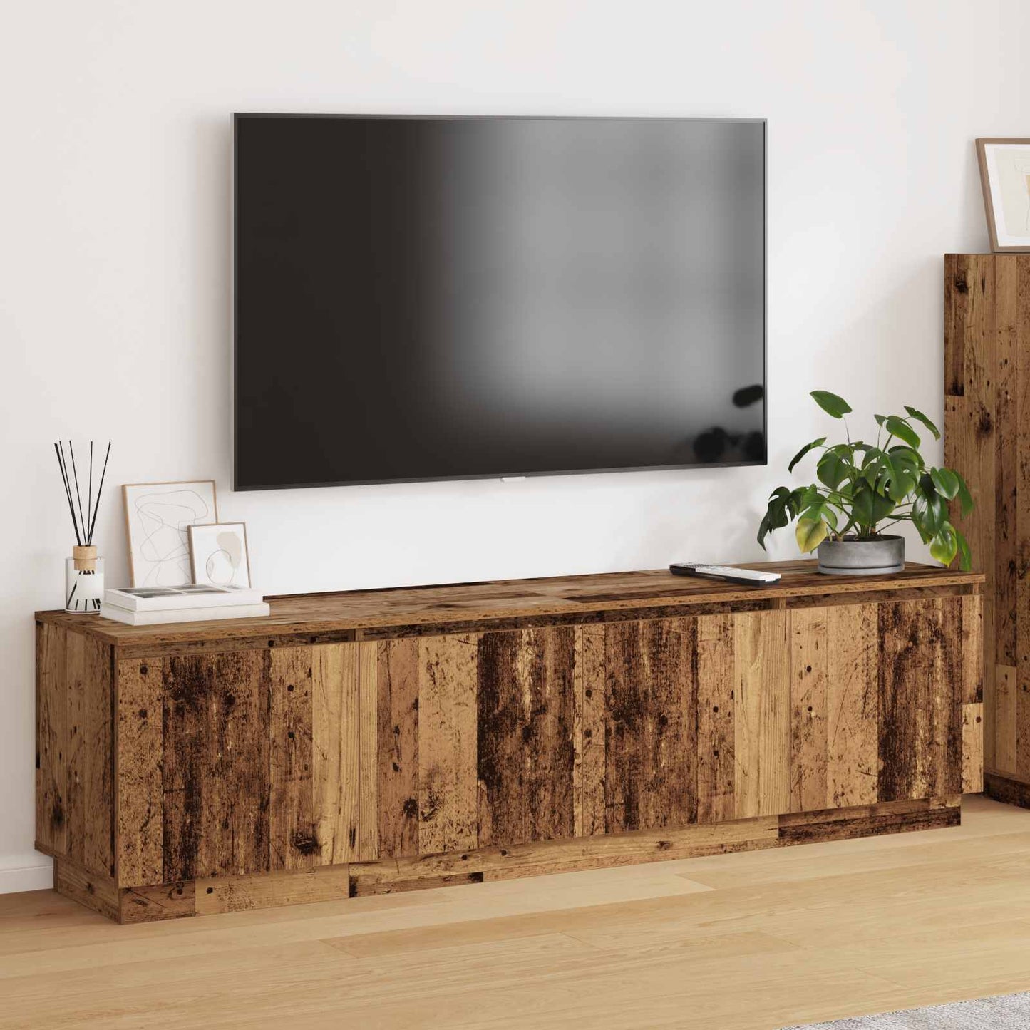 vidaXL TV Cabinet Old Wood 180 x 38 x 49 cm Engineered Wood