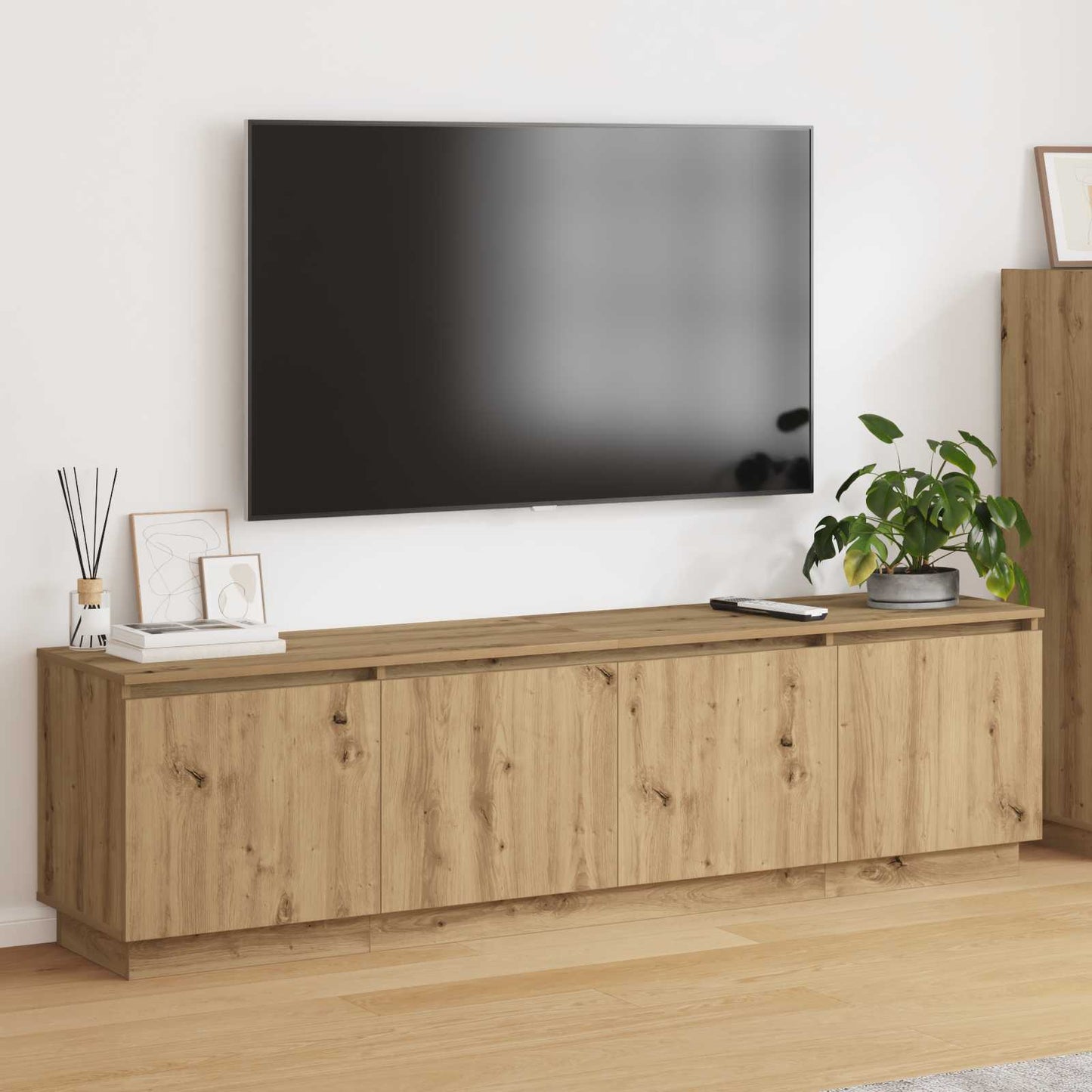 vidaXL TV Cabinet 180 x 38 x 49 cm Artisan Oak Engineered Wood