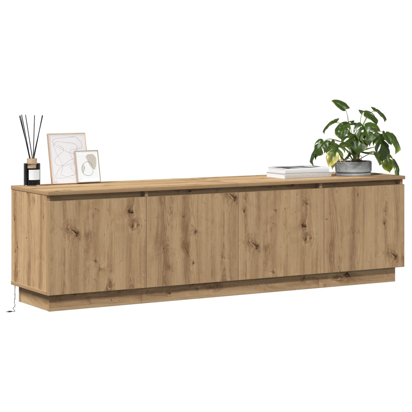 vidaXL TV Cabinet 180 x 38 x 49 cm Artisan Oak Engineered Wood