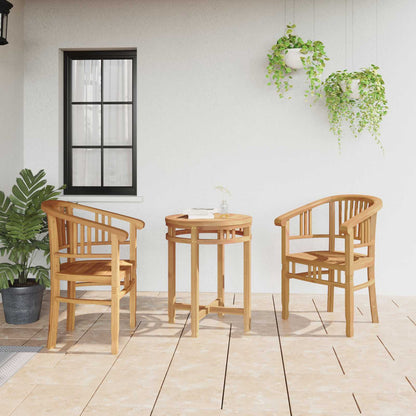 vidaXL Chair 2 pcs Brown 63 x 58 x 89 cm Solid Teak Wood