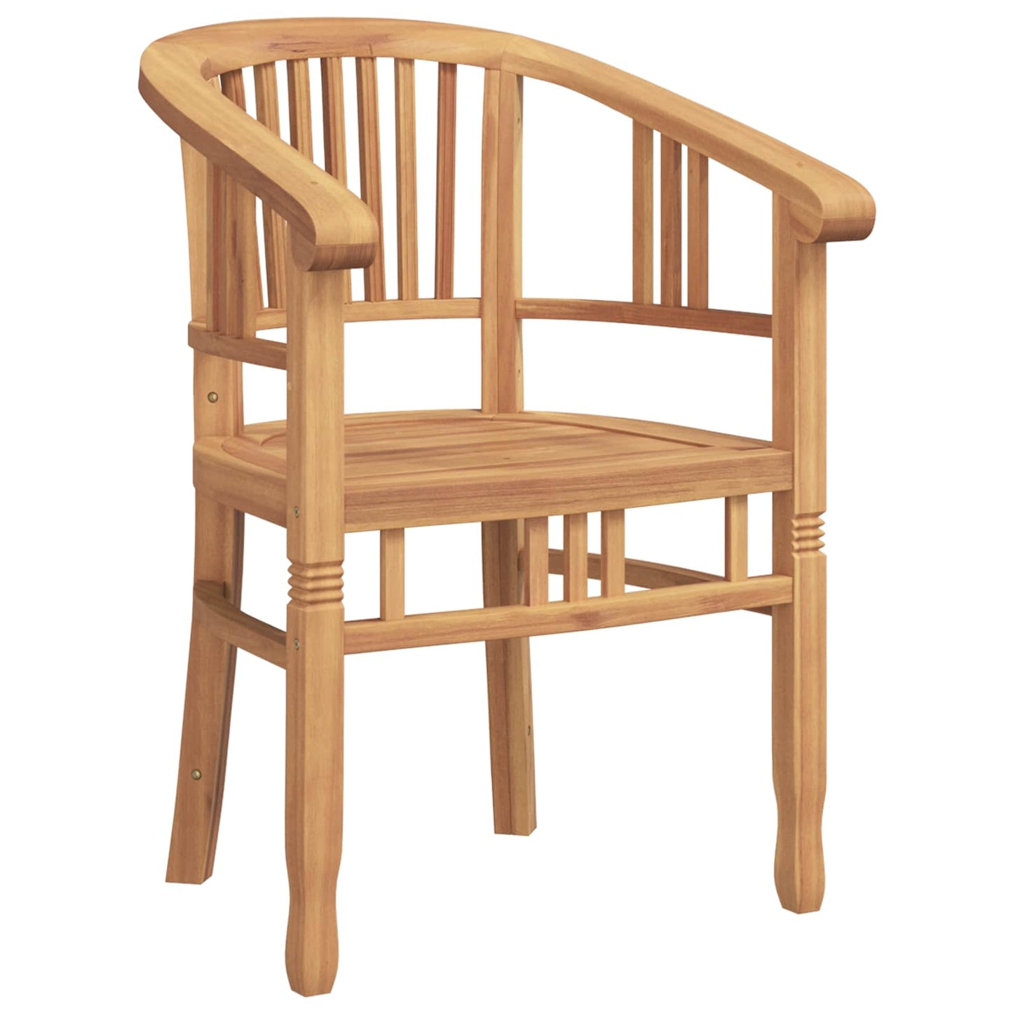vidaXL Chair 2 pcs Brown 63 x 58 x 89 cm Solid Teak Wood