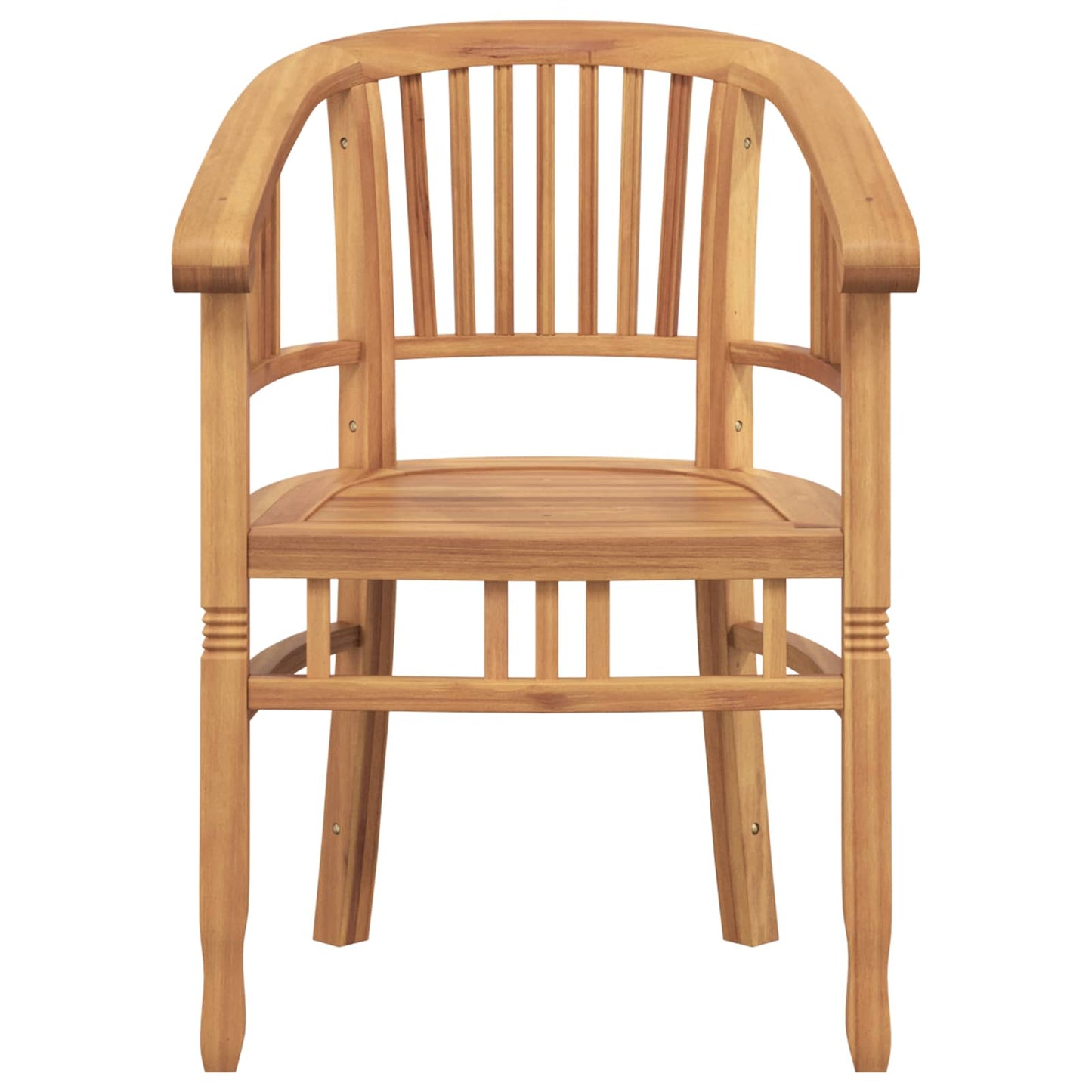 vidaXL Chair 2 pcs Brown 63 x 58 x 89 cm Solid Teak Wood