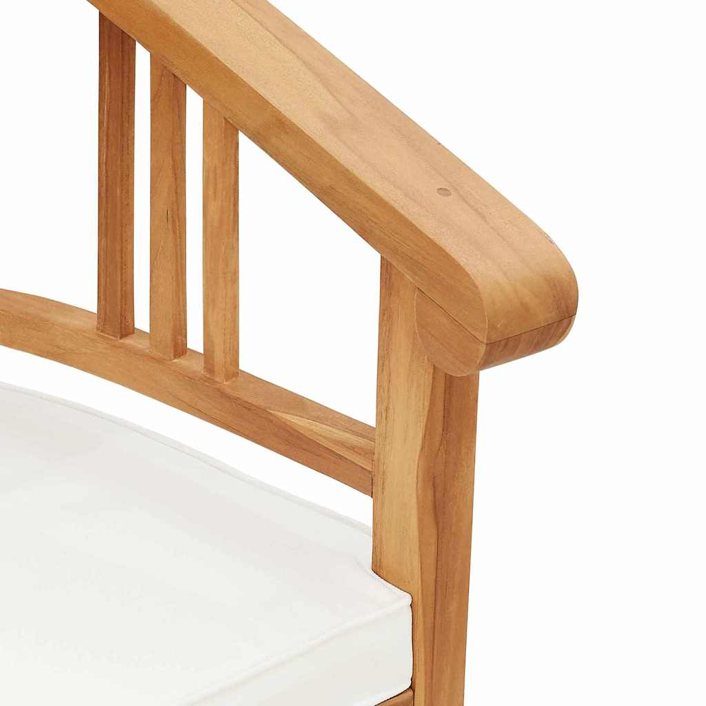 vidaXL Chair with Cushion 2 pcs Brown 63 x 58 x 89 cm Solid Teak Wood