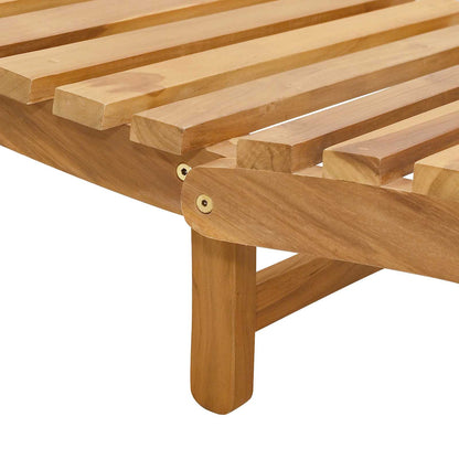 vidaXL Sun Lounger Brown 198 x 55 x 58.5 cm Solid Teak Wood